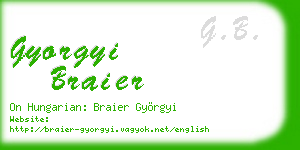 gyorgyi braier business card